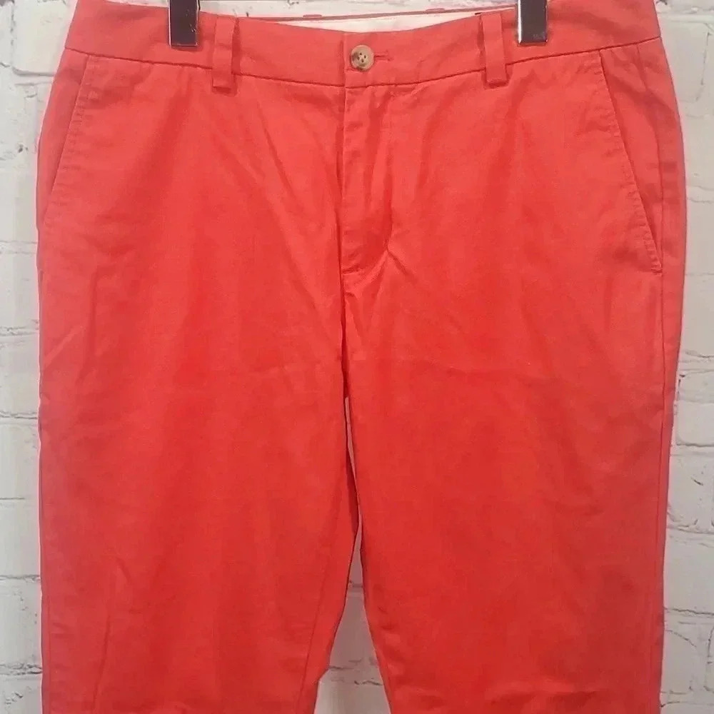 Vineyard Vines Breaker Pants Mens 32x32 Lobster Reef Stretch Mid Rise Preppy - Picture 2 of 14